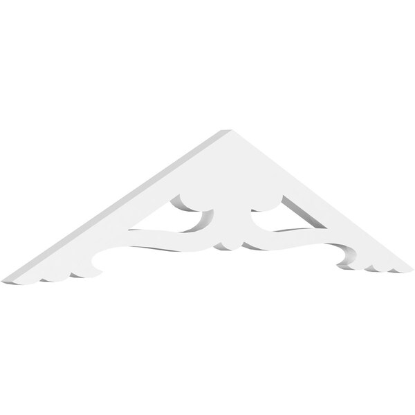 Ekena Millwork Pitch Cornelia Architectural Grade PVC Gable Pediment, 36"W x 9"H x 1"P (6/12) GPP036X009X100CRN - main
